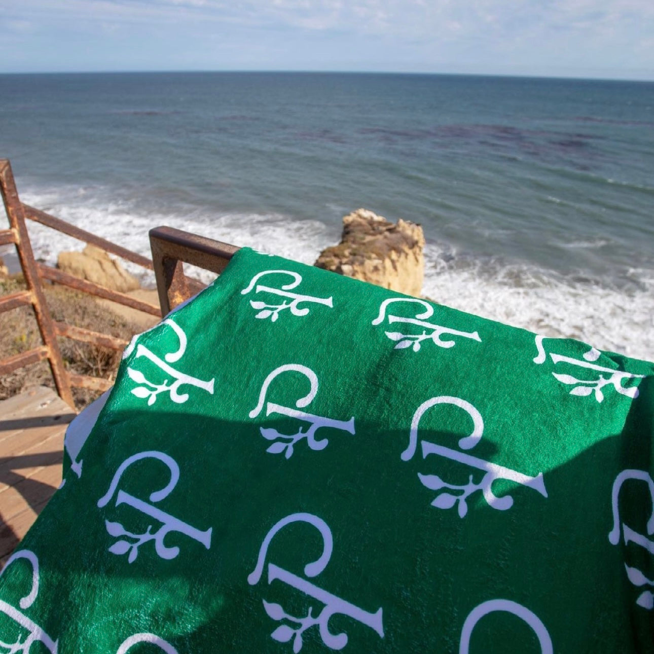 P Logo beach towel