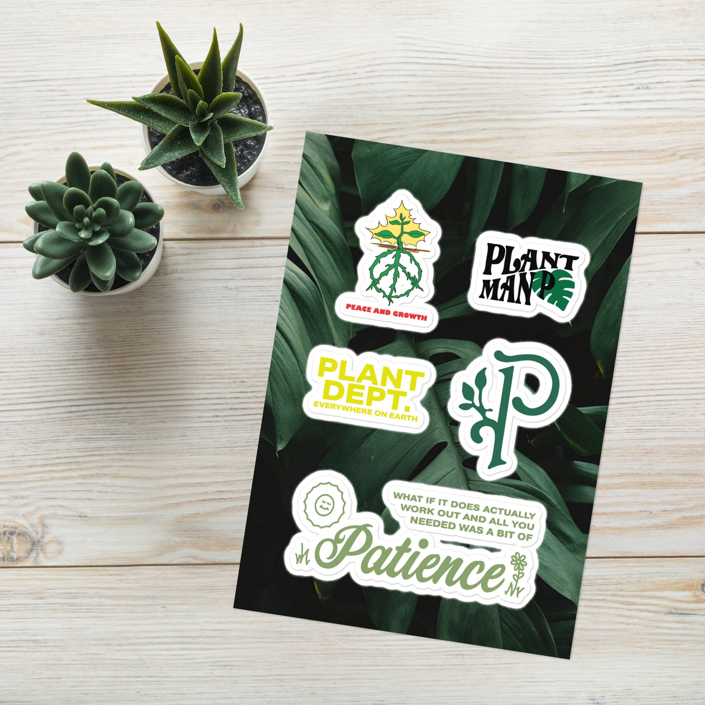 Plant Man P sticker sheet
